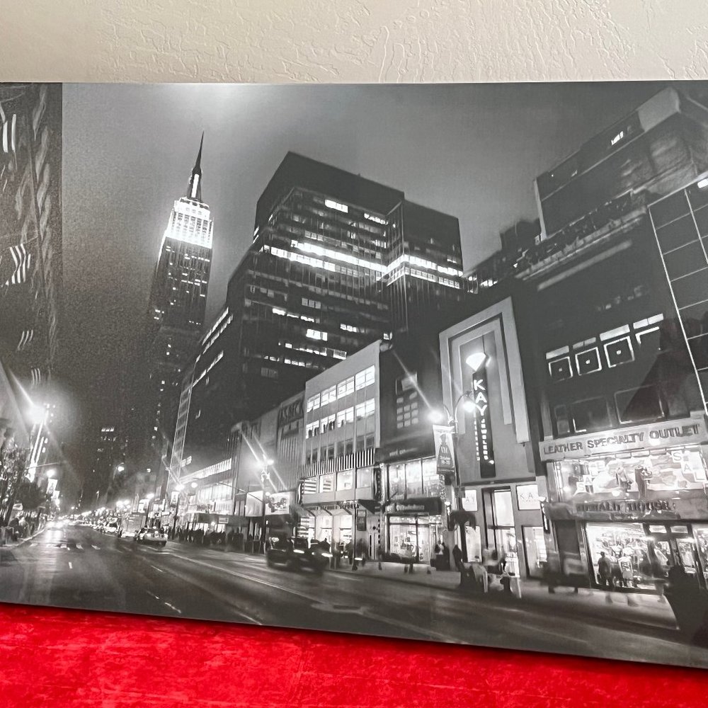 Wrapped Canvas of New York City Empire State Building at Night